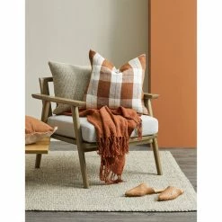 Mulberi Cushion, Throws & Linen Serenade Acrylic Throw Rust 125x150cm