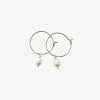 Audrey Loves Ruby Small Pearl Sterling Silver Hoop Earrings Accessories
