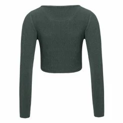 Among The Brave Starry Eyed Forest Stretch Ring LS Crop Top Fashion