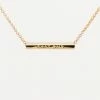 Federation Stay Gold Bar Necklace Sterling Silver 14k Gold Plated