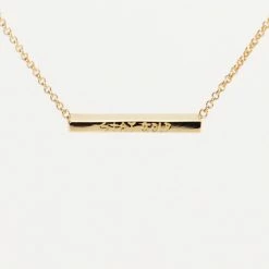 Federation Stay Gold Bar Necklace Sterling Silver 14k Gold Plated