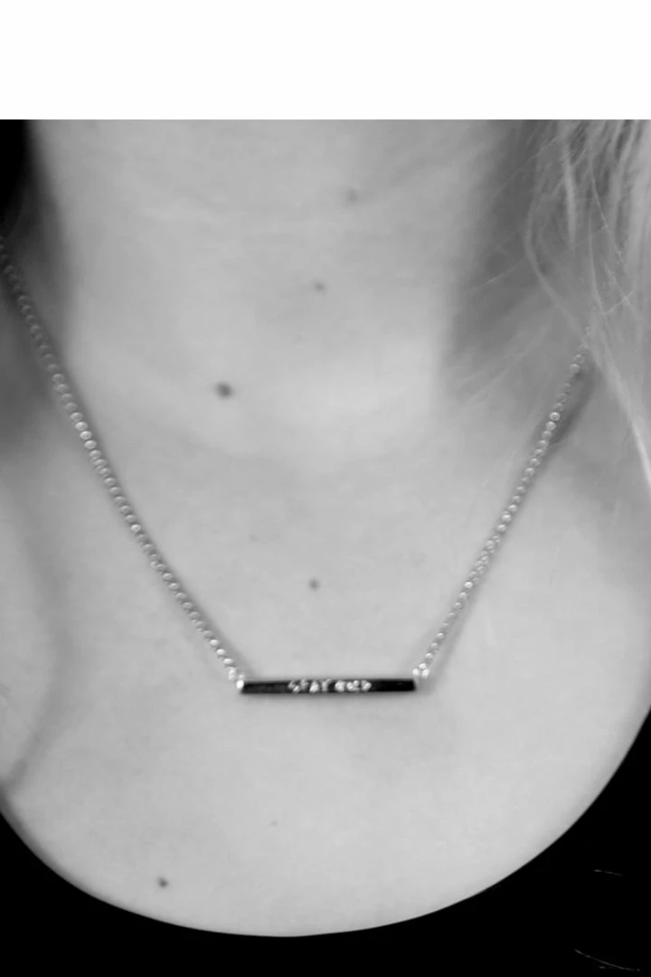 Federation Stay Gold Bar Necklace Sterling Silver 14k Gold Plated