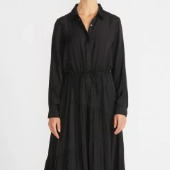 Staple The Label Fashion Stevie Black Midi Shirt Dress