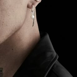 Stolen Accessories Purity Stud Pearl Earrings Silver