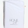Home Lab 100% Stonewashed Cotton Sheet Set King White Cushion, Throws & Linen