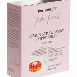 The Caker Eat & Drink Lemon, Strawberry & Poppy Seed Cake Mix