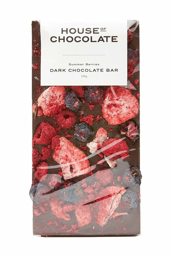 House Of Chocolate Beautiful Summer Berries Dark Chocolate Bar Eat & Drink