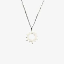 Audrey Loves Ruby Sunburst Sterling Silver Necklace