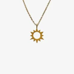 Audrey Loves Ruby Sunburst Sterling Silver 14k Gold Plated Necklace
