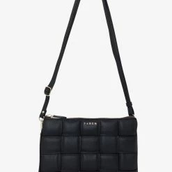 Saben Accessories Tilly's Big Sis Crossbody Black Woven Leather Large Clutch