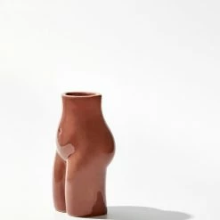 Beysis Hand Crafted Ceramic Femme Body Terracotta Vase 8x6x14cm