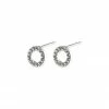 Pilgrim Tessa Preciosa Crystals On Small Silver Circle Studs