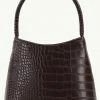Brie Leon Chloe Top Handle Chocolate Matte Croc Bag Accessories