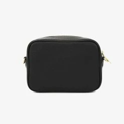 Nakedvice Accessories The 1995 Gold Zip Crossbody Bag Pebble Black Leather