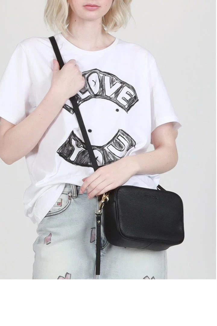 Federation The All Times Black Leather Cross Body Gunmetal Hardware Bag Accessories