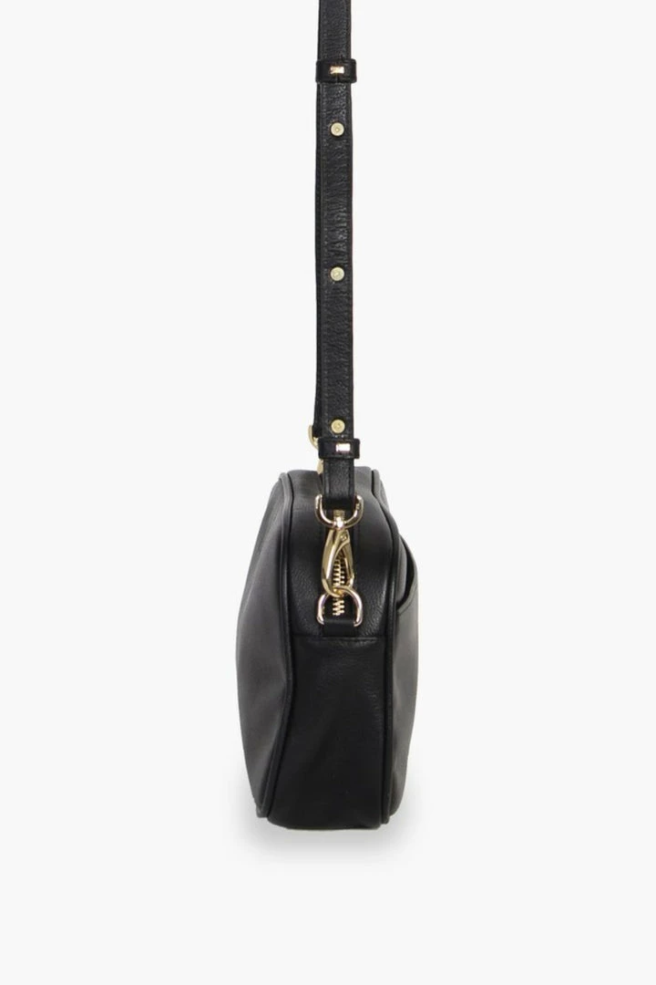 Federation The All Times Black Leather Cross Body Gunmetal Hardware Bag Accessories