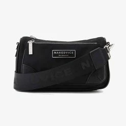 Nakedvice Accessories The Hunter Silver Hardware Black Nylon Bag
