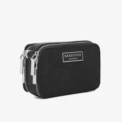 Nakedvice The Lexie Silver Hardware Black Nylon Bag Accessories