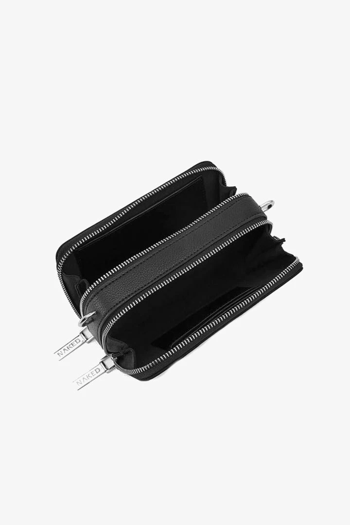 Nakedvice The Lexie Silver Hardware Black Nylon Bag Accessories