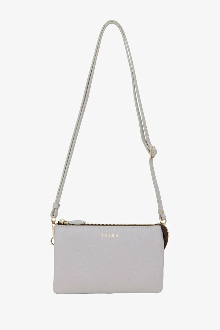 Saben Accessories Tilly Multi Pocket Glacier Leather Crossbody Clutch