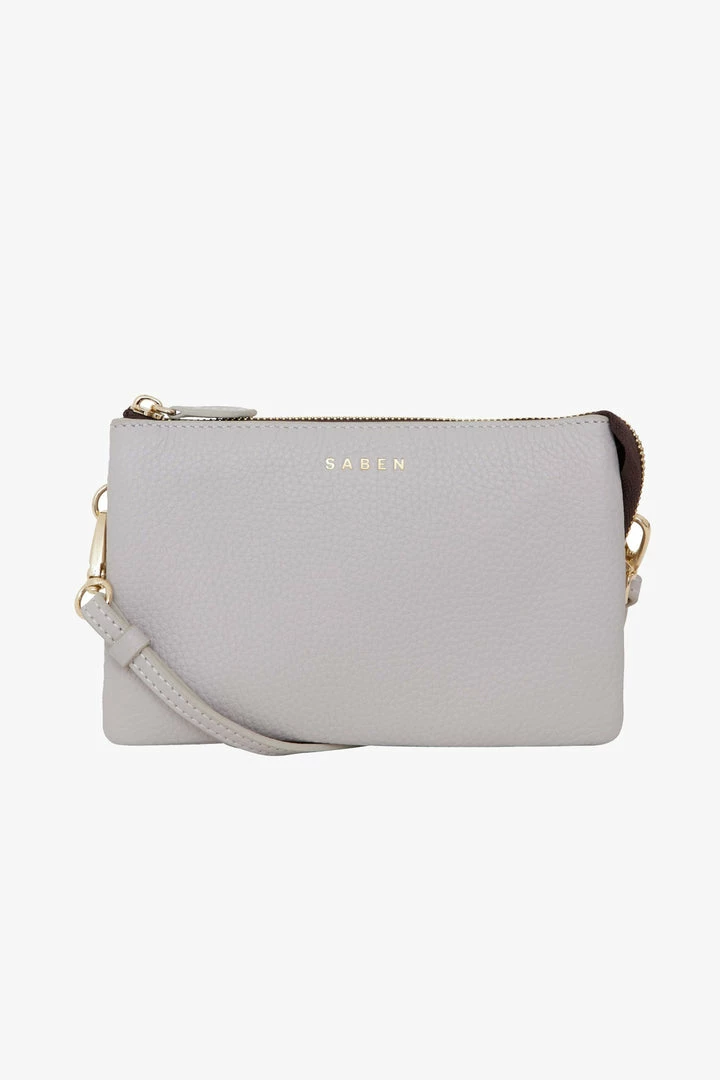 Saben Accessories Tilly Multi Pocket Glacier Leather Crossbody Clutch