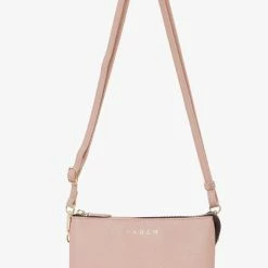 Saben Tilly Multi Pocket Tea Rose Leather Crossbody Clutch Accessories