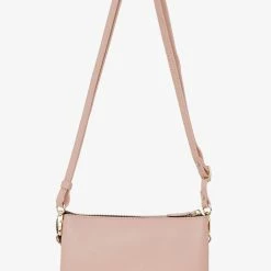 Saben Tilly Multi Pocket Tea Rose Leather Crossbody Clutch Accessories