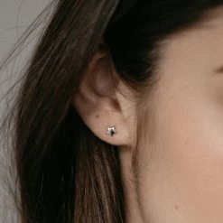 Sophie Accessories Twinkle Star Stud Earrings Silver