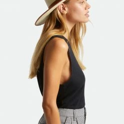 Brixton Jo Straw Rancher Natural Fedora Hat Accessories