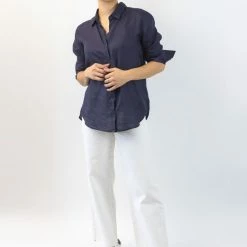 Ivy + Jack Fashion Ultimate Navy Linen Shirt
