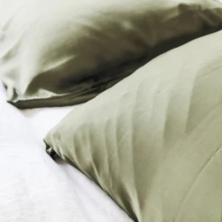 Home Lab 100% Silk Beauty Pillowcase Olive 48x73cm Support Local Gifts