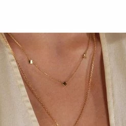 Linda Tahija Valentine T - Bar Necklace Sterling Silver 14K Gold Plated