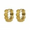 Brie Leon Accessories 925 Row Sleeper Gold Mini Daisies Earrings