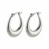 Pilgrim Annie Silver Plated Chunky Hoop Earrings