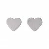 Pilgrim Vivi Silver Plated Heart Stud Earrings Accessories