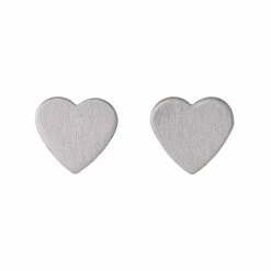 Pilgrim Vivi Silver Plated Heart Stud Earrings Accessories