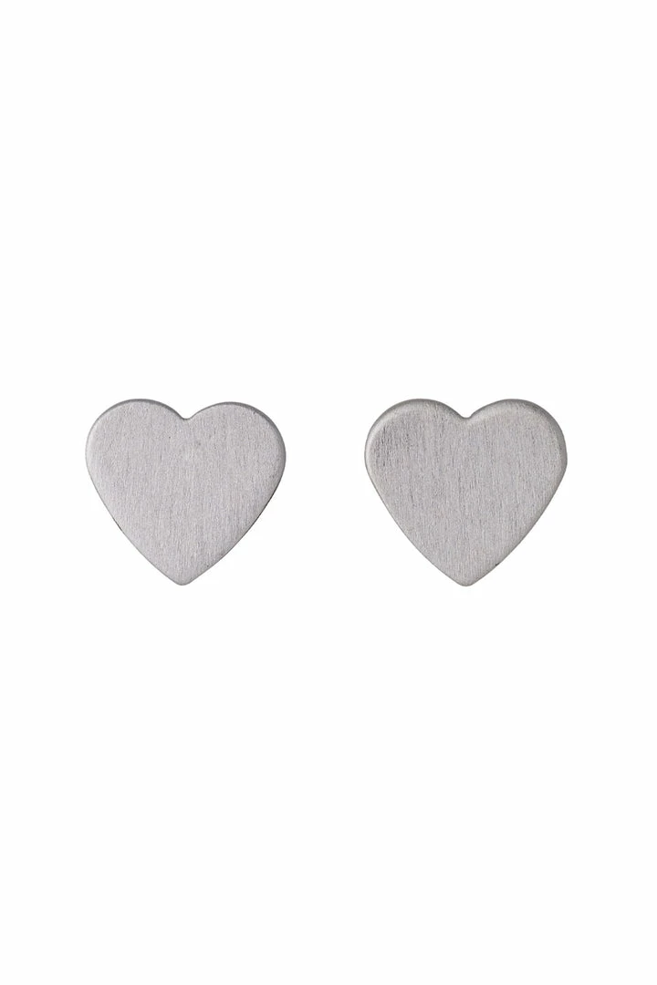 Pilgrim Vivi Silver Plated Heart Stud Earrings Accessories