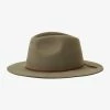 Brixton Wesley Fedora Military Olive Wool Felt Hat Accessories