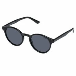 Le Specs Whirlwind Round Black Frame Black Lens Sunglasses