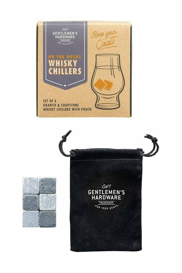 Gentlemen's Hardware Gifts For Him Whisky Chillers Set Of 6