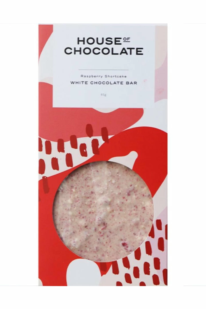 House Of Chocolate Raspberry Shortcake White Chocolate Bar