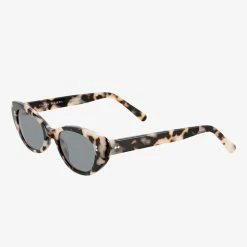 Status Anxiety Wonderment White Tort Narrow Sunglasses