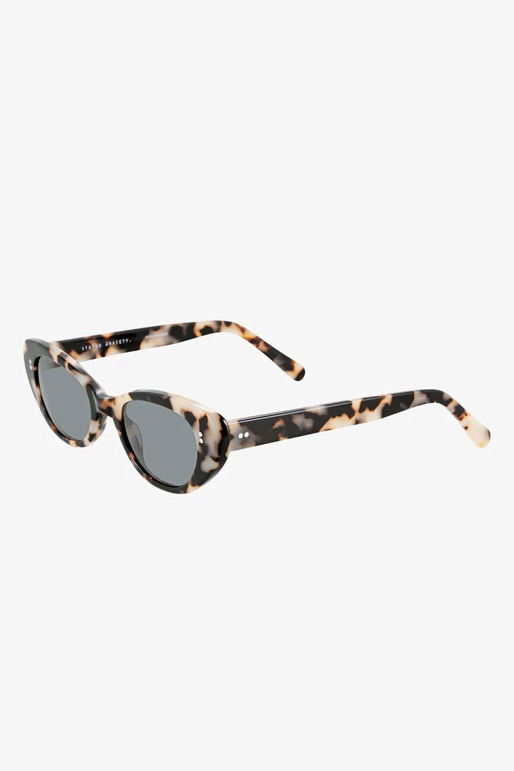 Status Anxiety Wonderment White Tort Narrow Sunglasses