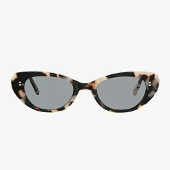 Status Anxiety Wonderment White Tort Narrow Sunglasses