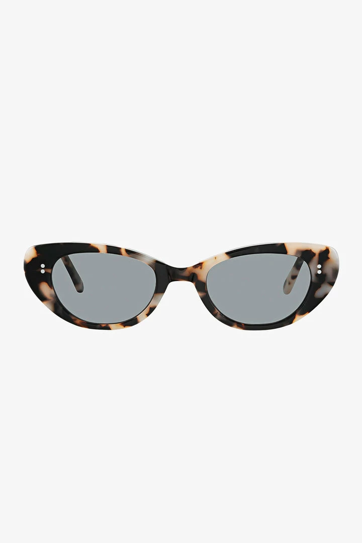 Status Anxiety Wonderment White Tort Narrow Sunglasses