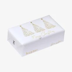 Huxter Xmas Trees Merry Christmas White Gold Foil Frangipani Soap