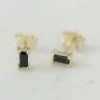 Sophie You Rock Rectangle Studs Black Gold