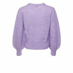 Among The Brave Zesty Lilac Mohair Blend Balloon Sleeve Knit
