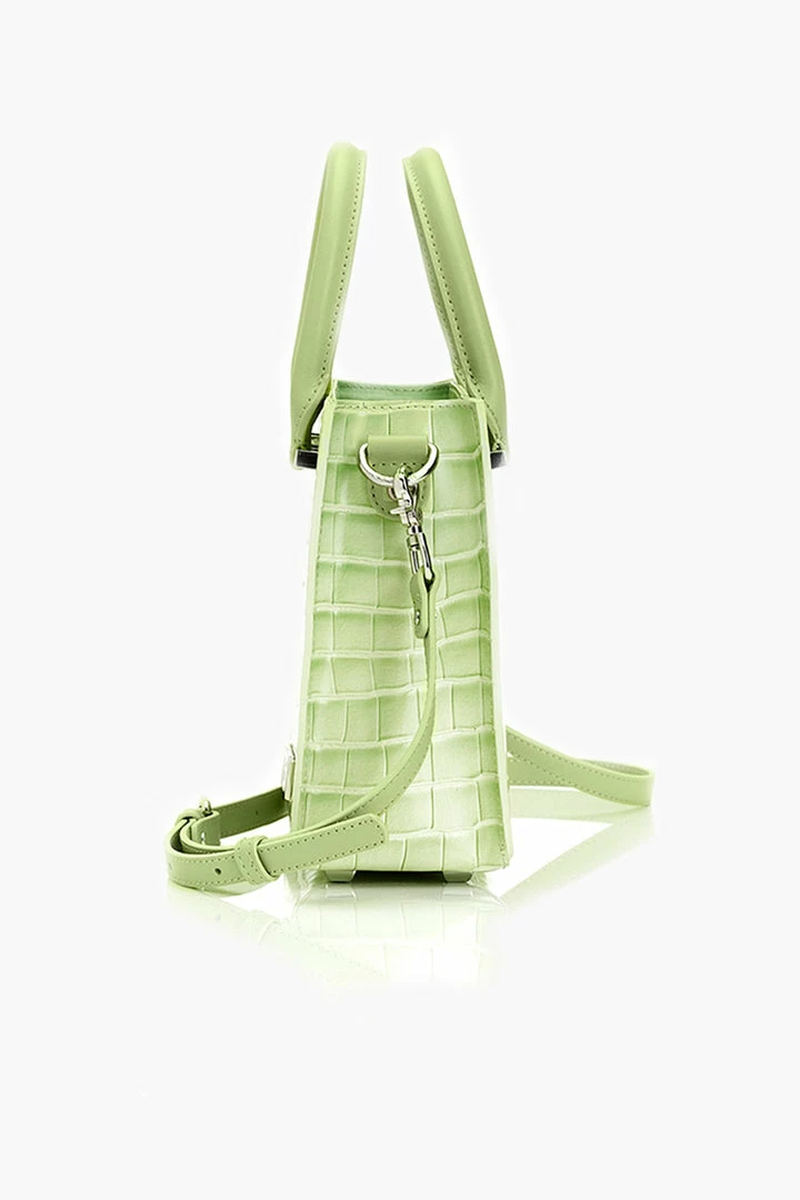 Stolen Girlfriends Club Tour Buddy Acid Lime Croc Mini Cross Body Tote Bag Accessories