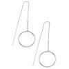 Jolie + Deen Aggy Silver Hoop Thread Earrings